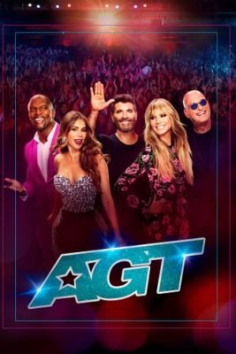 Vibrant poster for a talent show series, featuring judges and a lively audience, showcasing the entertainment variety offered by Oneclicktv's 4K IPTV service